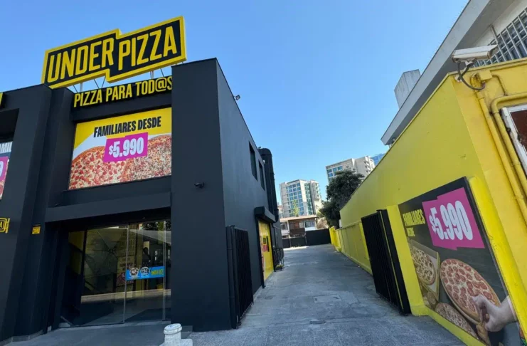 under pizza