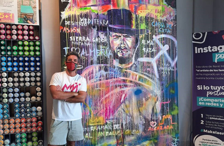 Torrecardenas arte mural artista Rene Makela Clint Eastwood noticias retail