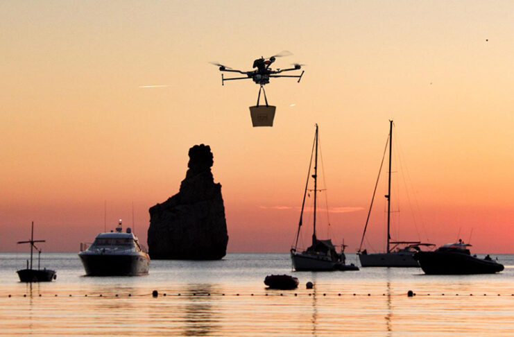 envios drones delivery yates Ibiza noticias retail