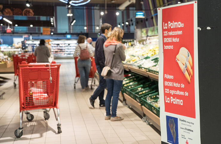 Eroski solidaridad volcán La Palma noticias retail