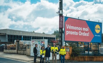 Lidl avanza en las obras de su primera tienda de Ordes, que prevé abrir este año